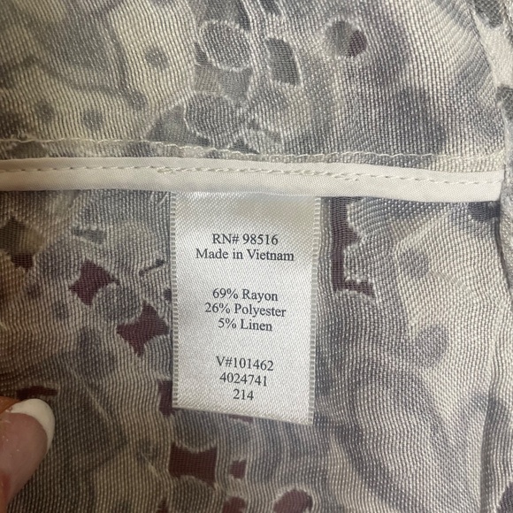 Coldwater Creek Gray/Cream BurnOut Jacket - Picture 5 of 5